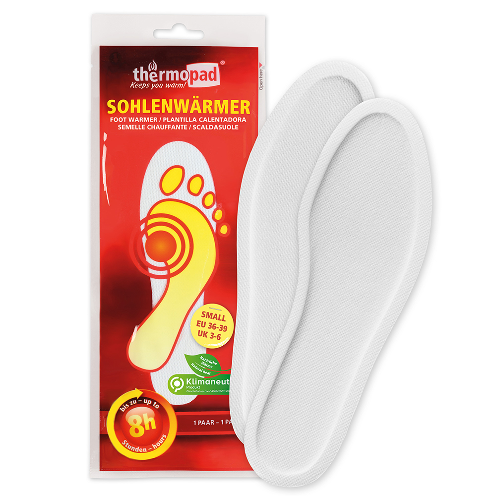 1,83€/Paar thermopad ® Sohlenwärmer Classic 30 Paar Fußwärmer Gr L 40-42 